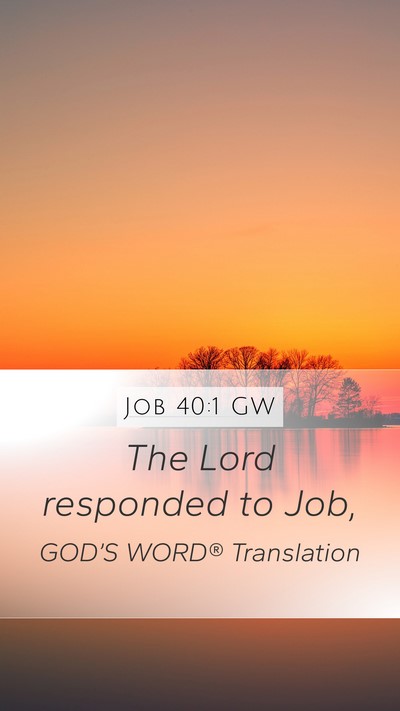 Job 40:1 GW Bible Verse Image