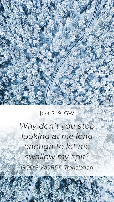 Job 7:19 GW Bible Verse Image
