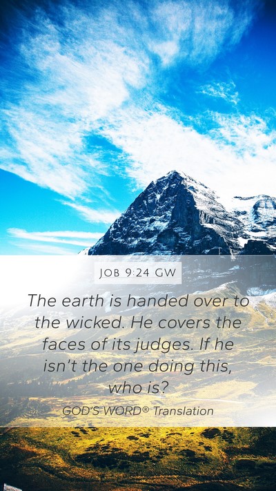 Job 9:24 GW Bible Verse Image