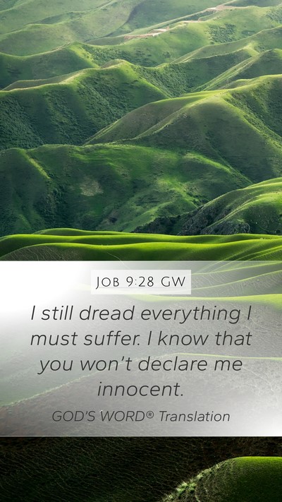 Job 9:28 GW Bible Verse Image
