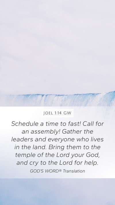 Joel 1:14 GW Bible Verse Image