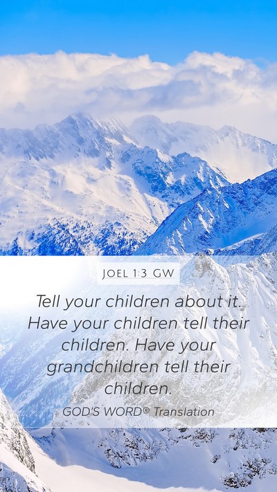 Joel 1:3 GW Bible Verse Image