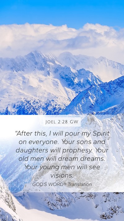 Joel 2:28 GW Bible Verse Image