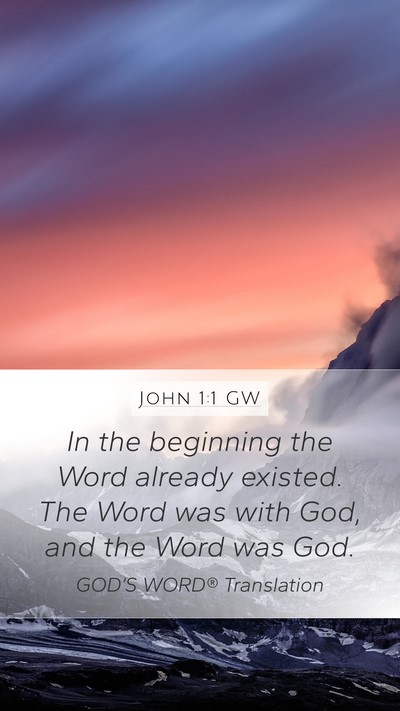 John 1:1 GW Bible Verse Image