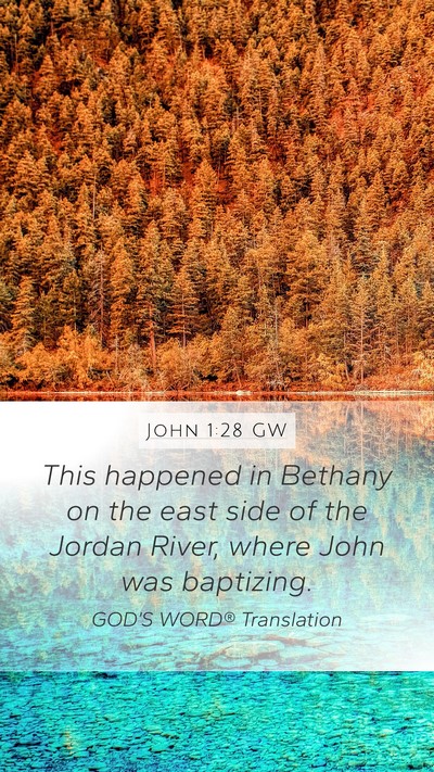 John 1:28 GW Bible Verse Image