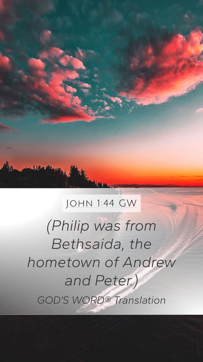 John 1:44 GW Bible Verse Image