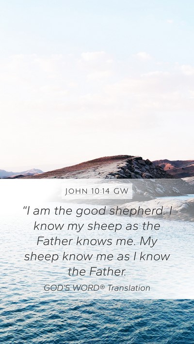 John 10:14 GW Bible Verse Image