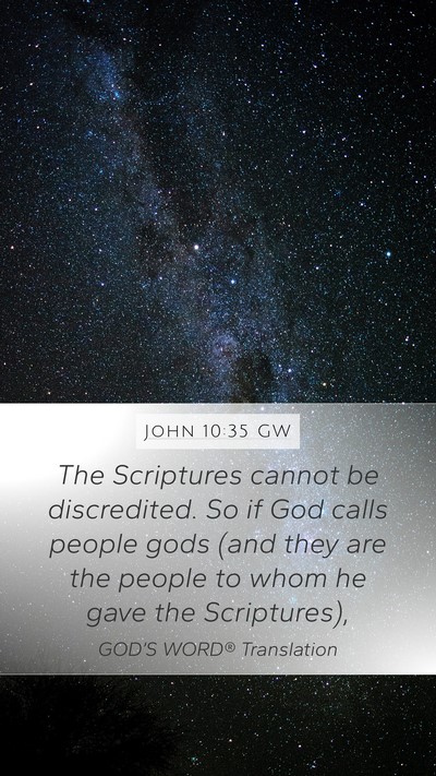 John 10:35 GW Bible Verse Image