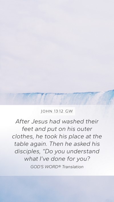 John 13:12 GW Bible Verse Image