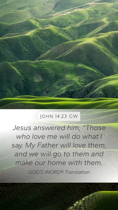 John 14:23 GW Bible Verse Image
