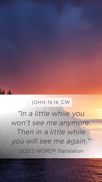 John 16:16 GW Bible Verse Image