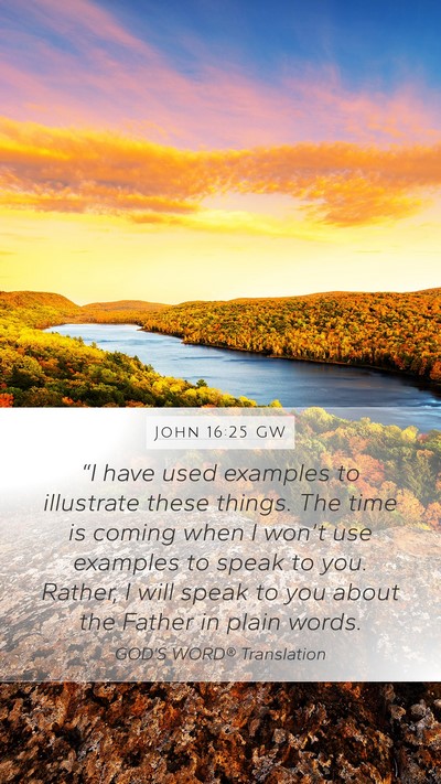 John 16:25 GW Bible Verse Image