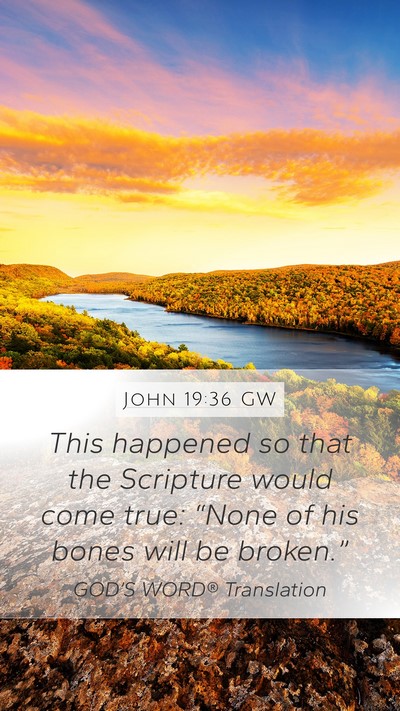 John 19:36 GW Bible Verse Image