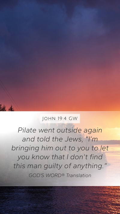 John 19:4 GW Bible Verse Image