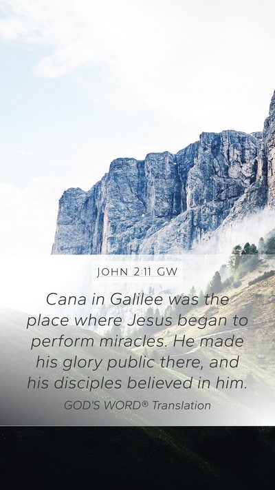 John 2:11 GW Bible Verse Image