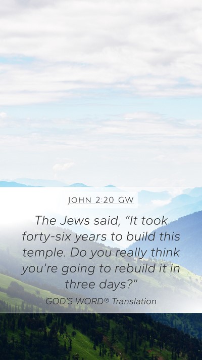 John 2:20 GW Bible Verse Image