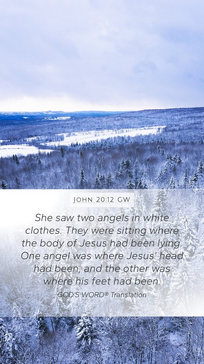 John 20:12 GW Bible Verse Image