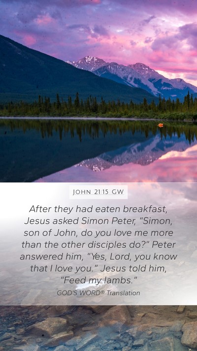 John 21:15 GW Bible Verse Image