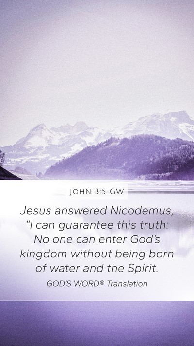 John 3:5 GW Bible Verse Image