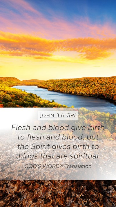 John 3:6 GW Bible Verse Image
