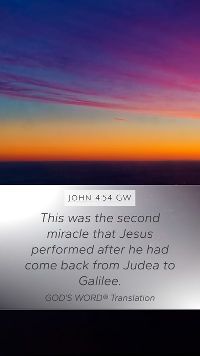 John 4:54 GW Bible Verse Image