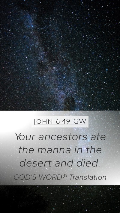 John 6:49 GW Bible Verse Image