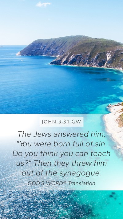 John 9:34 GW Bible Verse Image
