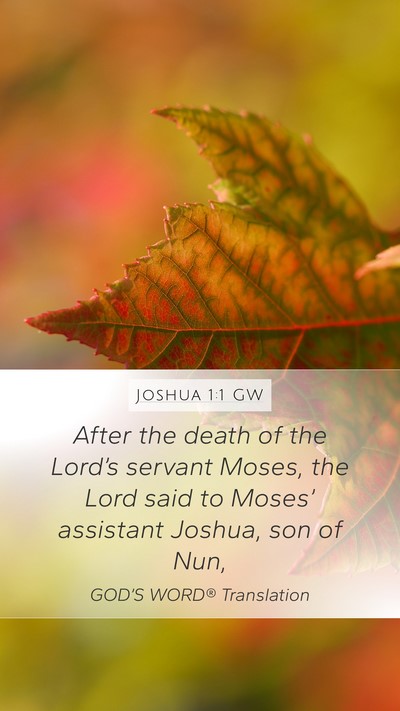 Joshua 1:1 GW Bible Verse Image