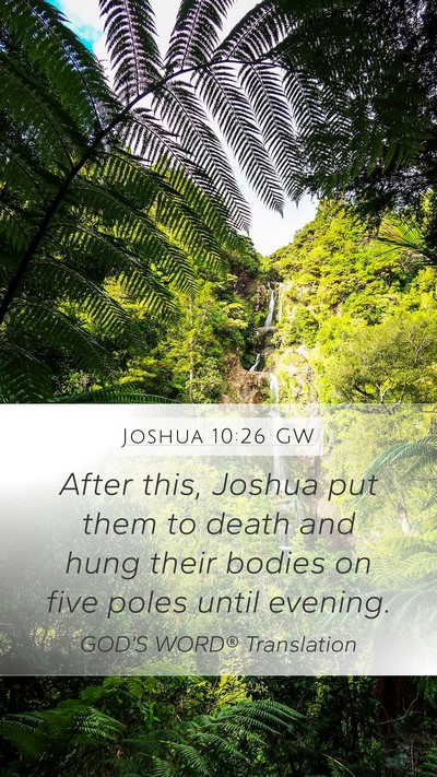 Joshua 10:26 GW Bible Verse Image