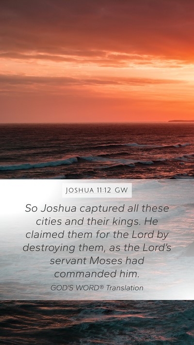 Joshua 11:12 GW Bible Verse Image