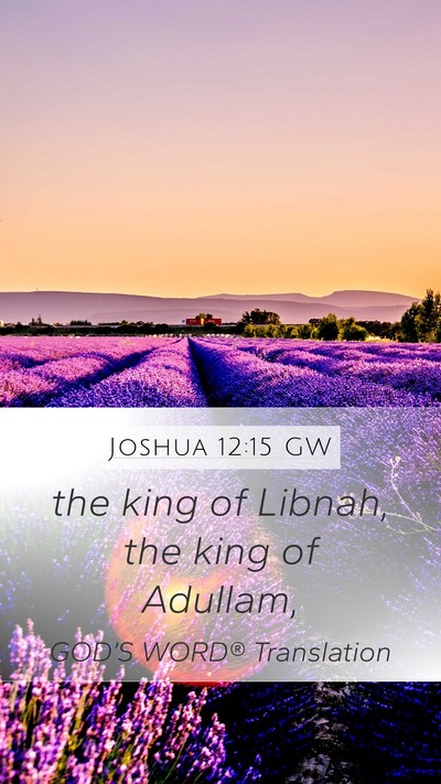 Joshua 12:15 GW Bible Verse Image
