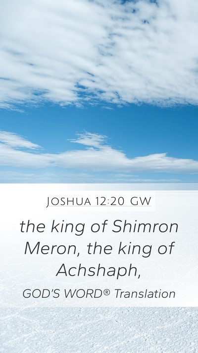 Joshua 12:20 GW Bible Verse Image