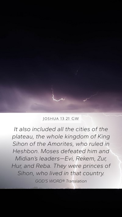 Joshua 13:21 GW Bible Verse Image