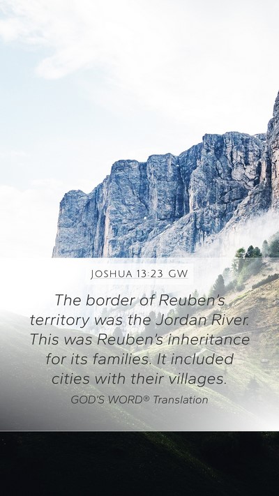 Joshua 13:23 GW Bible Verse Image