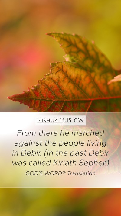 Joshua 15:15 GW Bible Verse Image