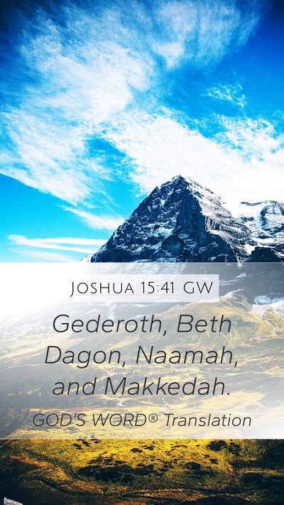 Joshua 15:41 GW Bible Verse Image
