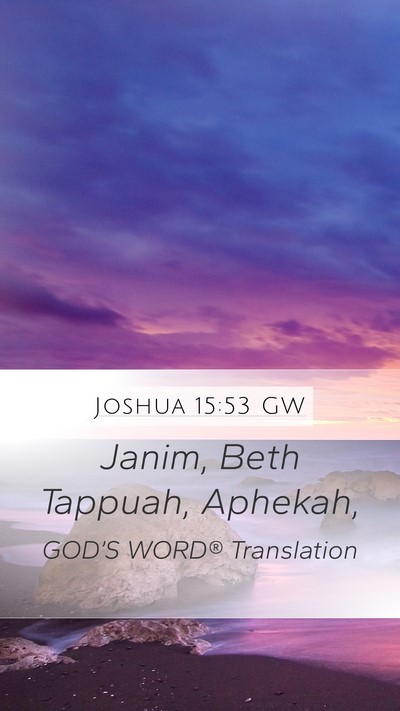 Joshua 15:53 GW Bible Verse Image