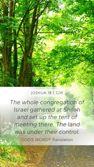 Joshua 18:1 GW Bible Verse Image