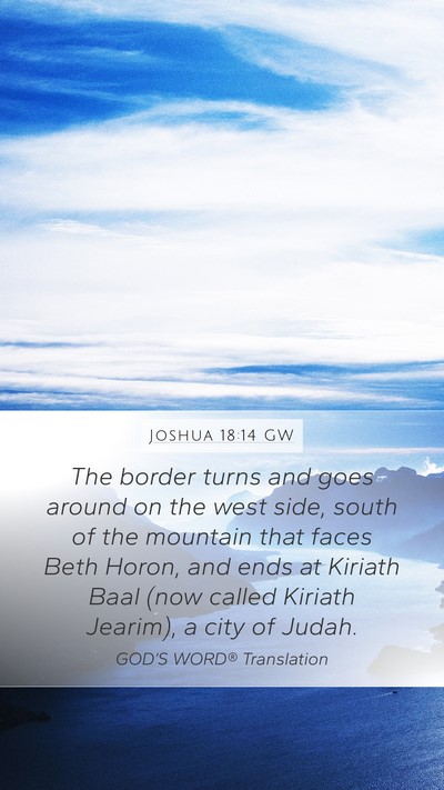 Joshua 18:14 GW Bible Verse Image
