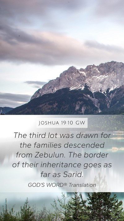 Joshua 19:10 GW Bible Verse Image