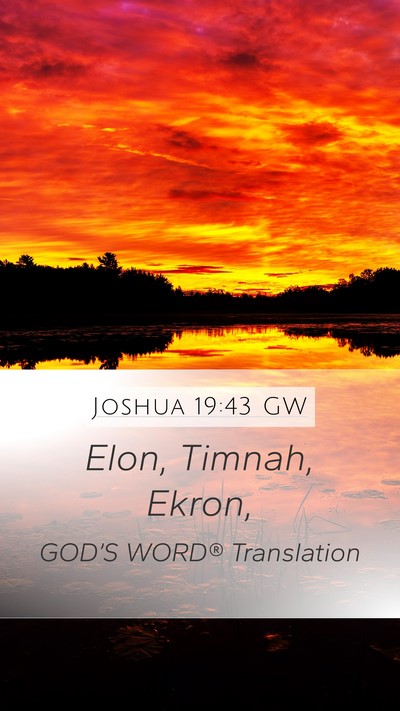 Joshua 19:43 GW Bible Verse Image