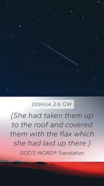 Joshua 2:6 GW Bible Verse Image