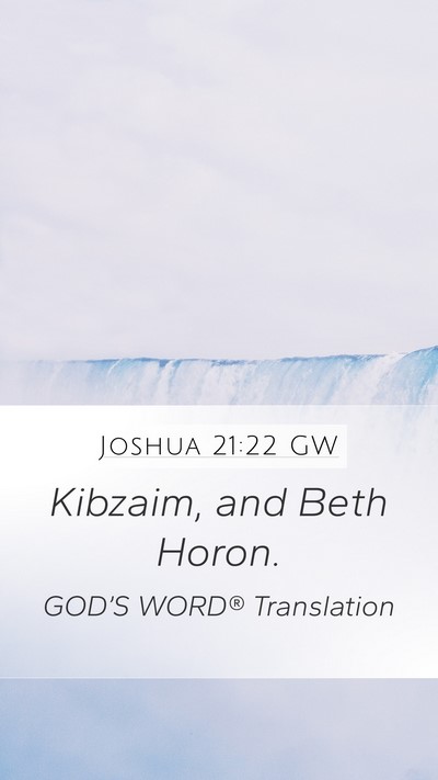 Joshua 21:22 GW Bible Verse Image
