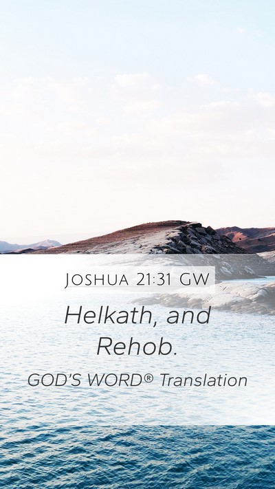 Joshua 21:31 GW Bible Verse Image