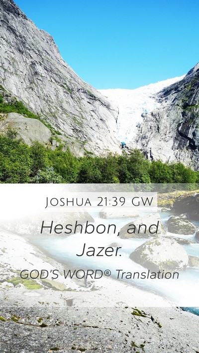 Joshua 21:39 GW Bible Verse Image