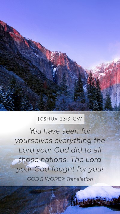 Joshua 23:3 GW Bible Verse Image