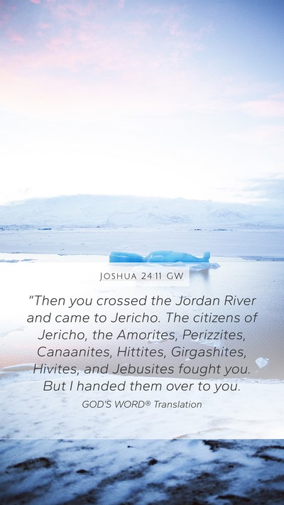 Joshua 24:11 GW Bible Verse Image