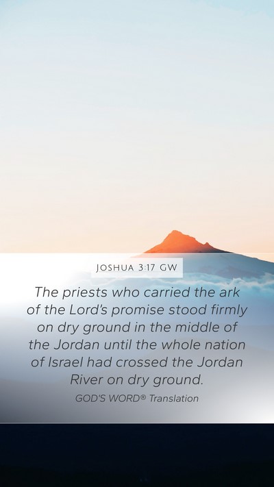 Joshua 3:17 GW Bible Verse Image