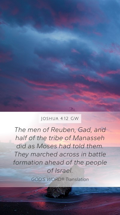Joshua 4:12 GW Bible Verse Image