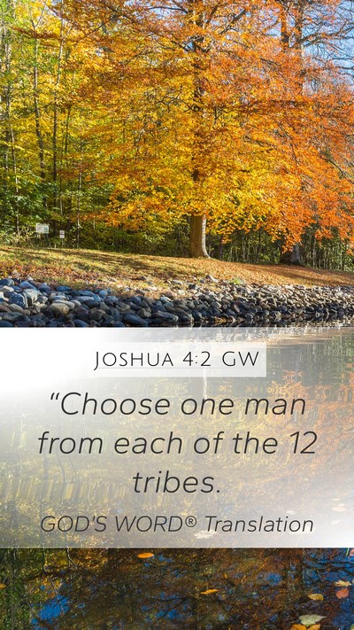 Joshua 4:2 GW Bible Verse Image
